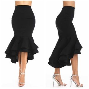 High Waist Bodycon Mermaid Skirt